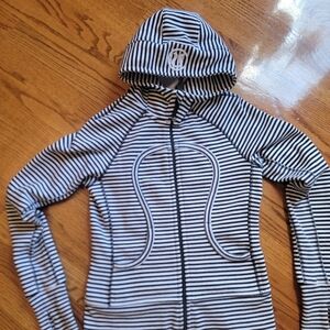 Lululemon Striped Zip-Up Hoodie Size 6